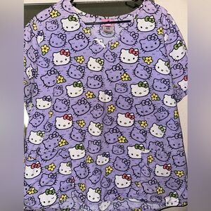 Sanrio Purple Hello Kitty Scrubs XL